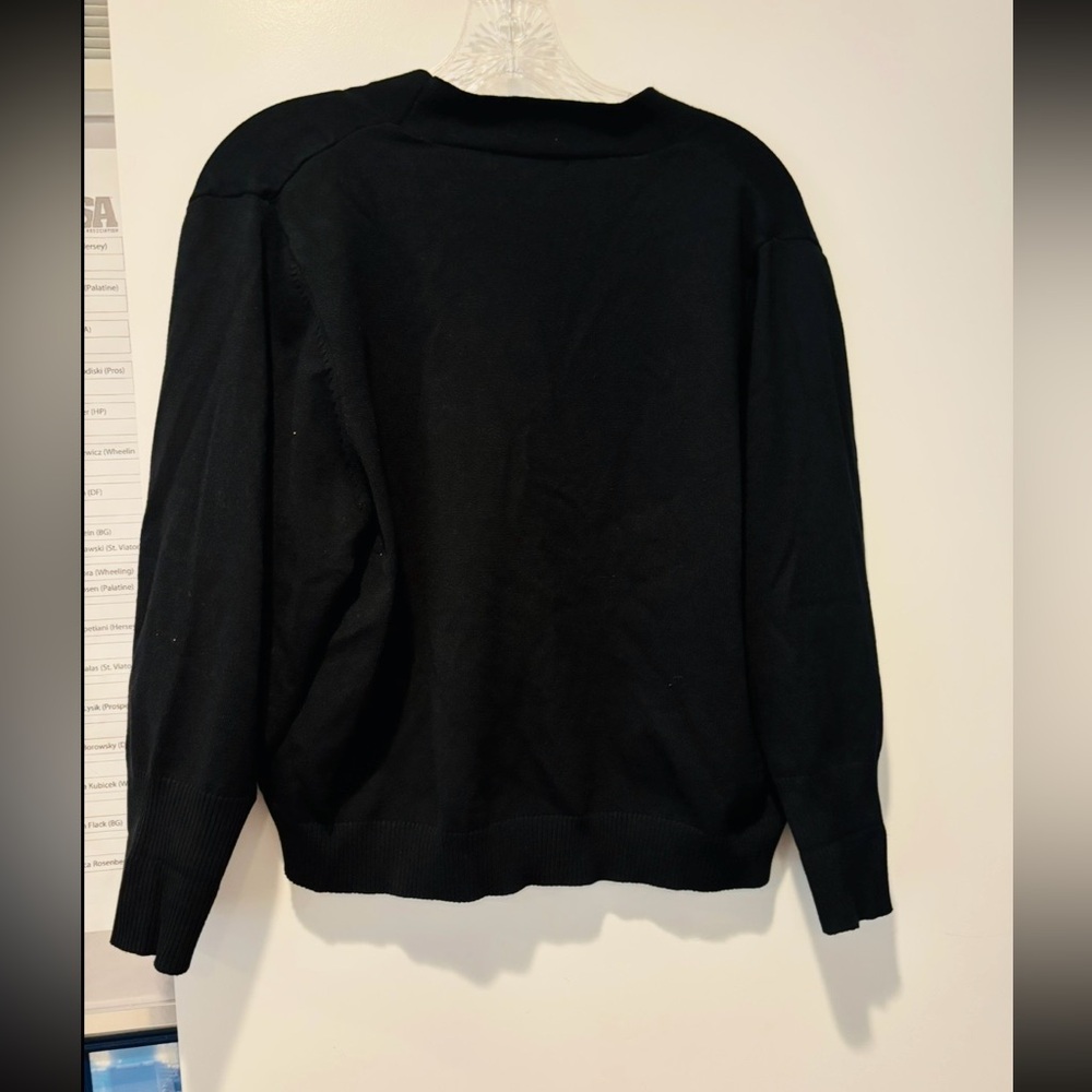 ESPERANZA Black Cardigan with Gold Button, Size 2X - Picture 2 of 3